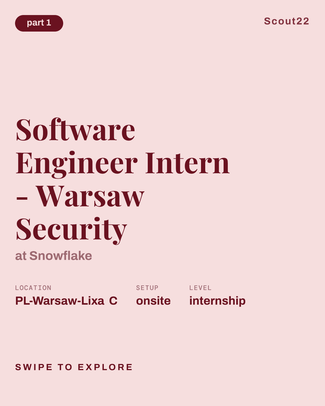 Software Engineer Intern - Warsaw Security at Snowflake
