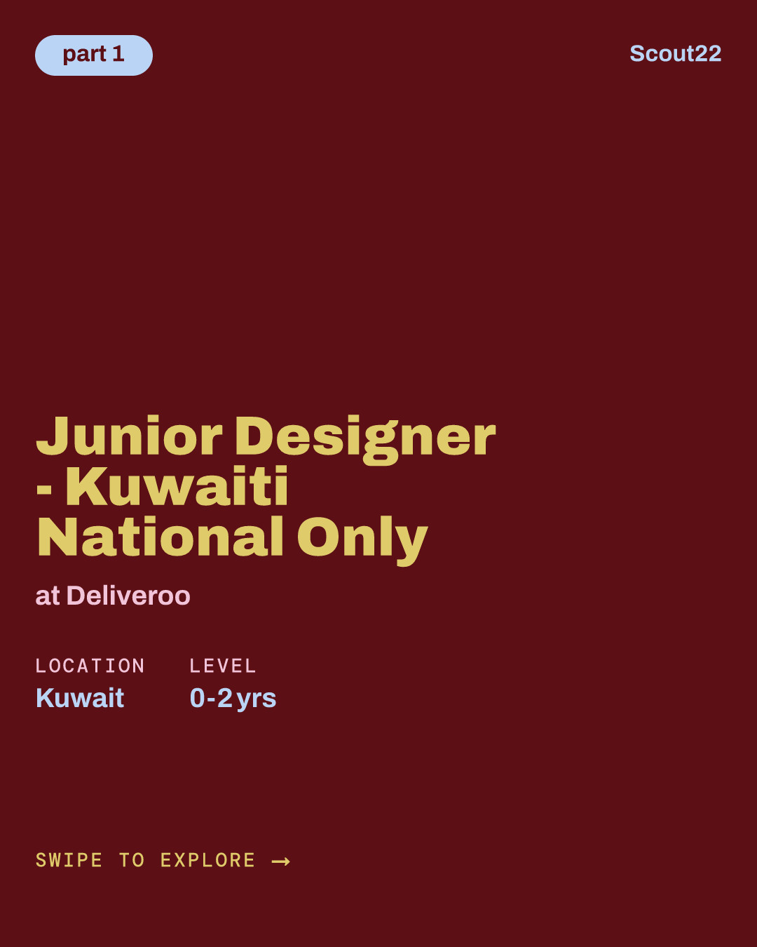 Junior Designer - Kuwaiti National Only at Deliveroo
