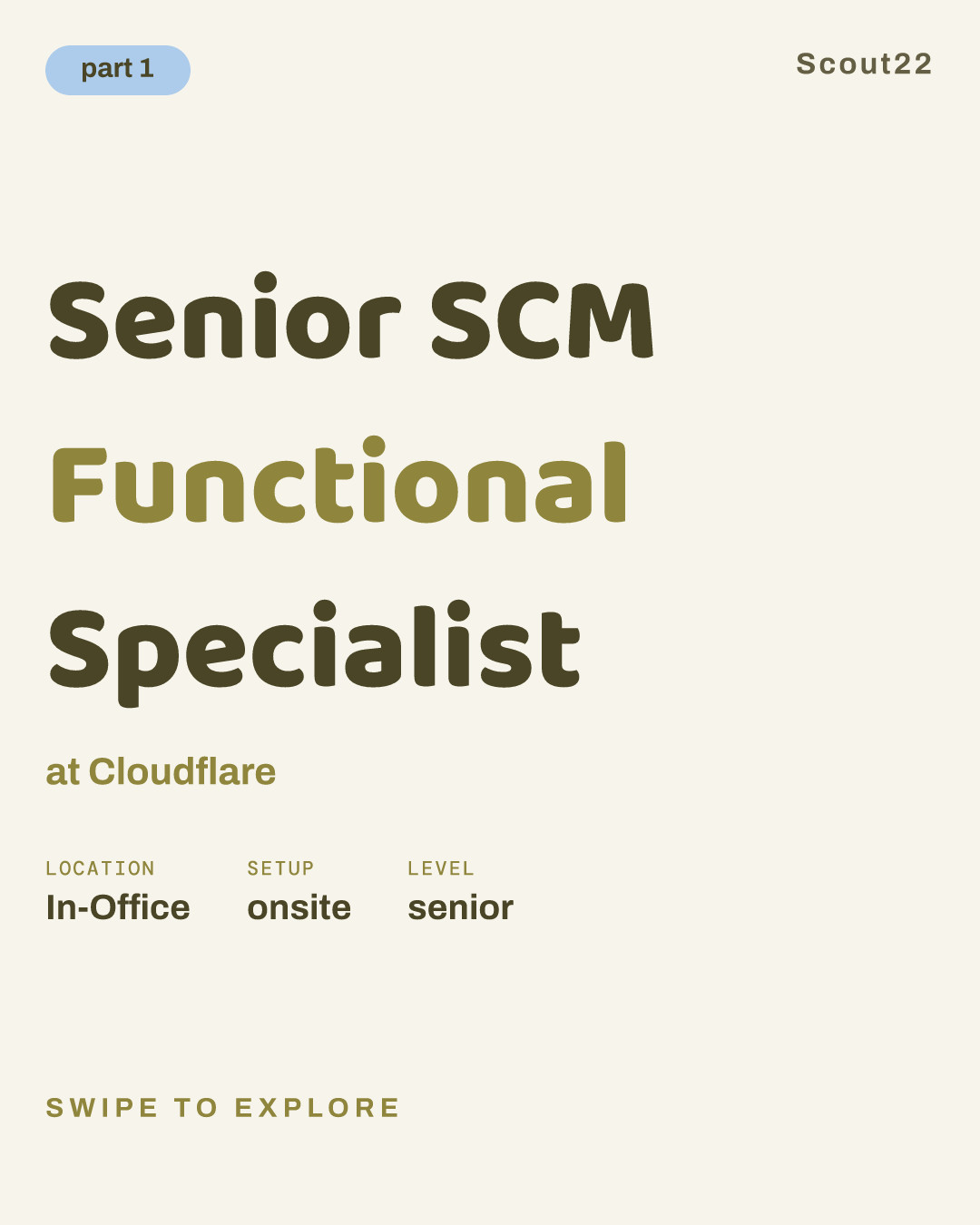 Senior SCM Functional Specialist at Cloudflare