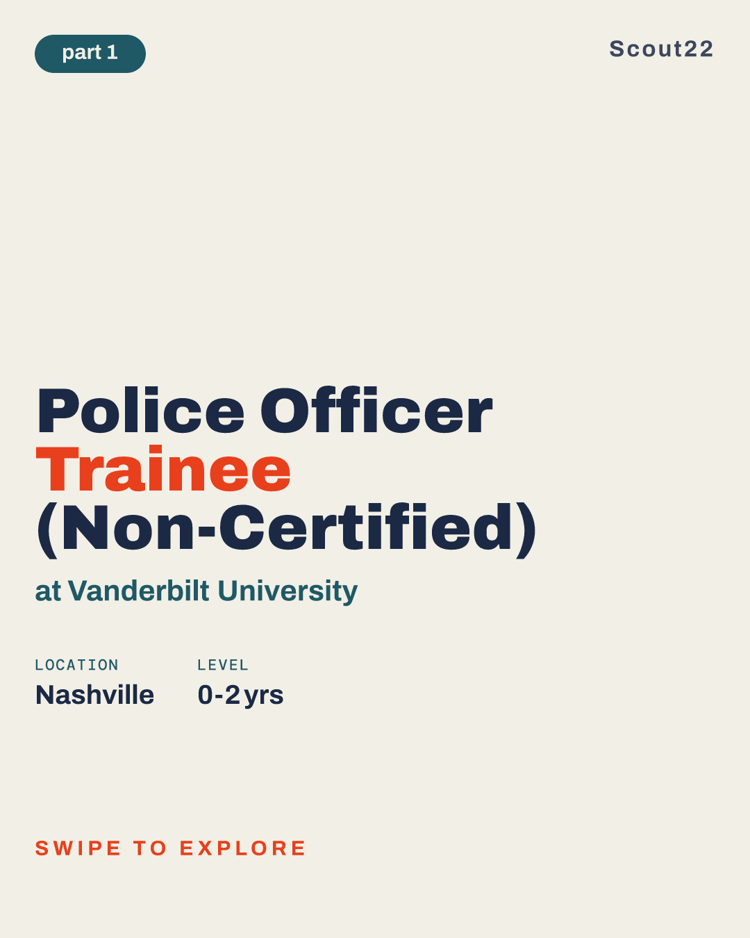 Police Officer Trainee (Non-Certified) at Vanderbilt University