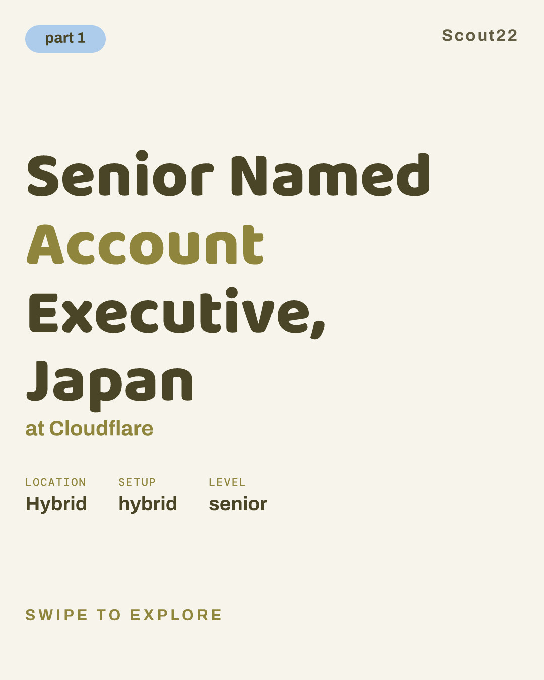 Senior Named Account Executive, Japan at Cloudflare