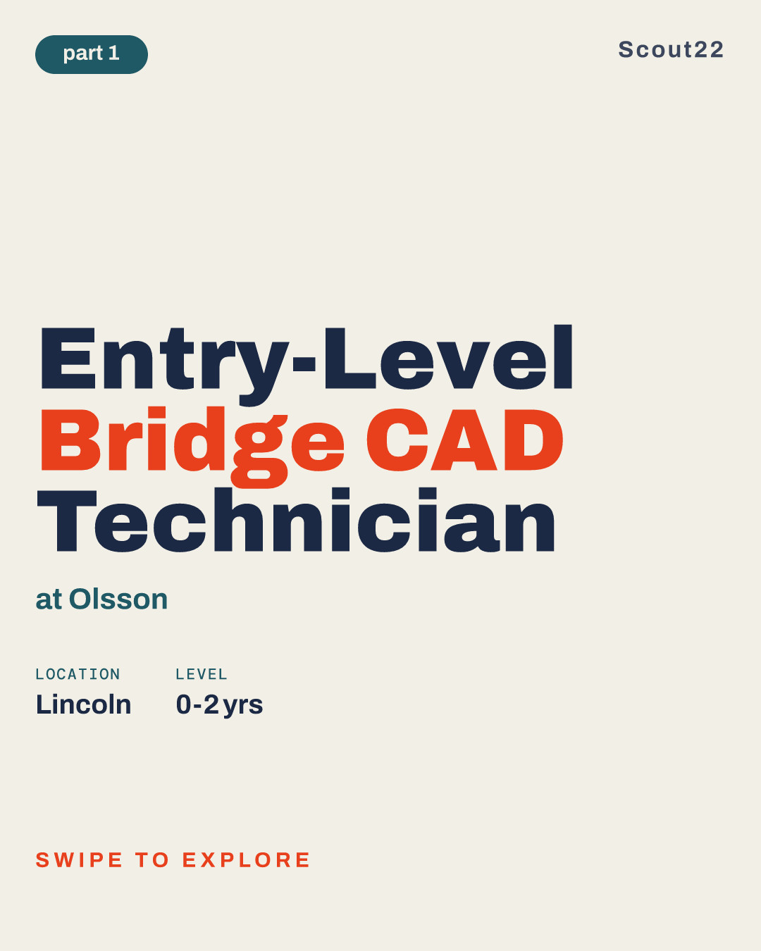 Entry-Level Bridge CAD Technician at Olsson