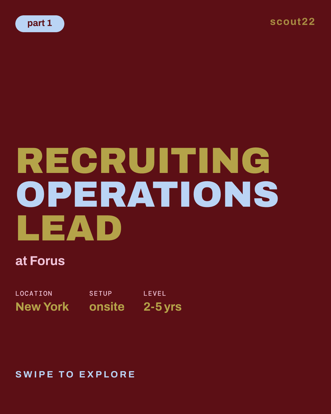 Recruiting Operations Lead at Forus