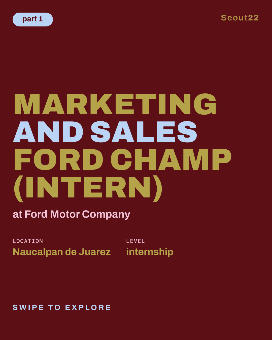 Marketing and Sales Ford Champ (Intern) at Ford Motor Company