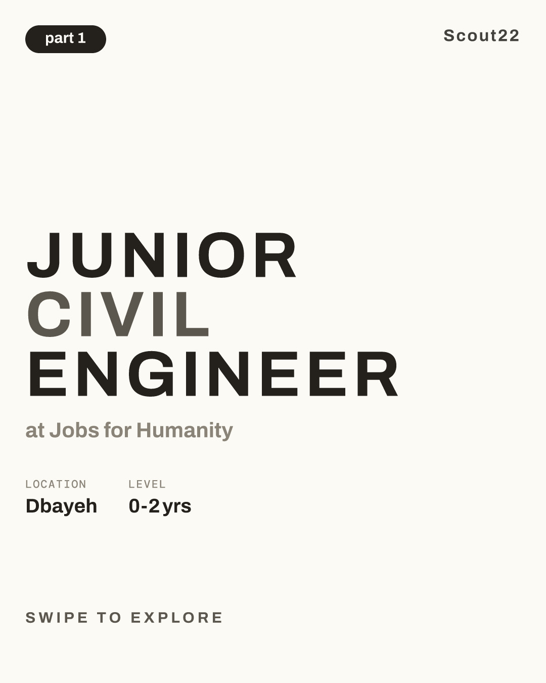 Junior Civil Engineer at Jobs for Humanity