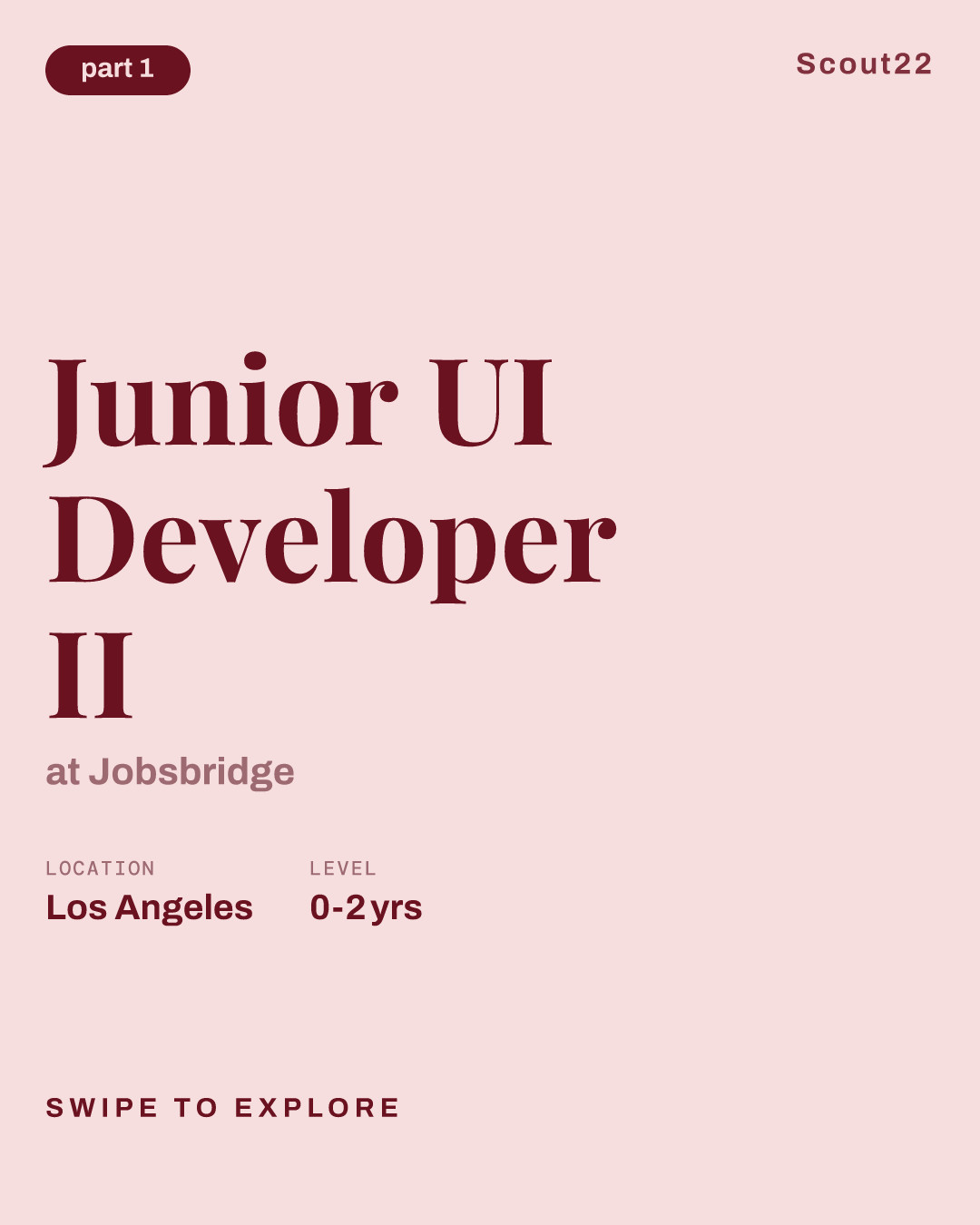 Junior UI Developer II at Jobsbridge