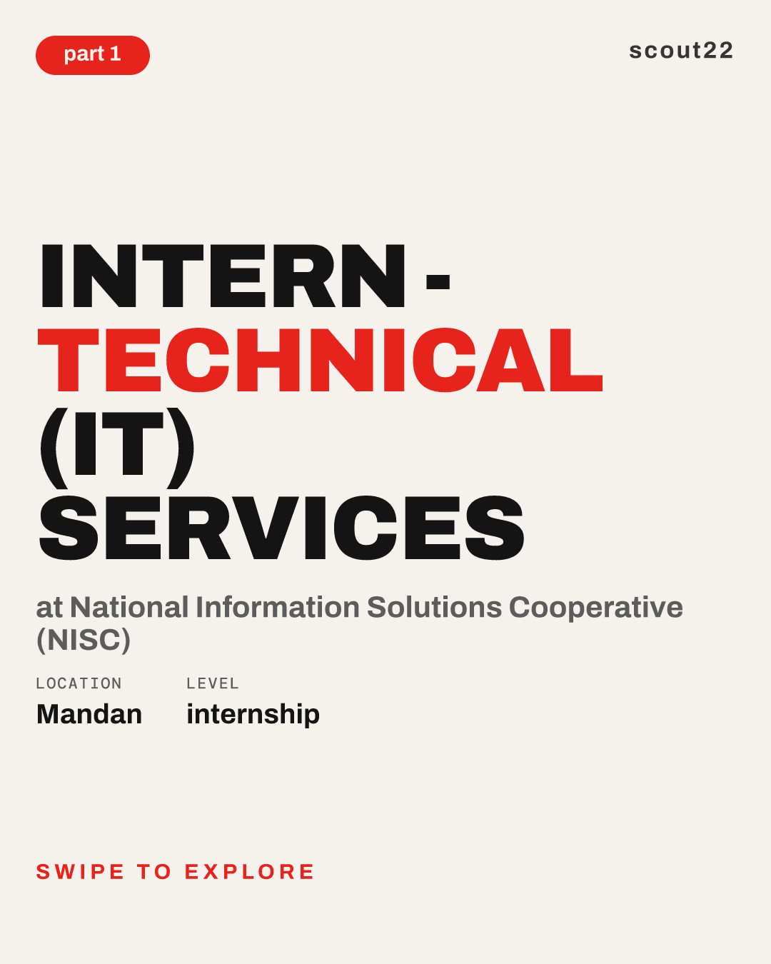 Intern - Technical (IT) Services at National Information Solutions Cooperative (NISC)