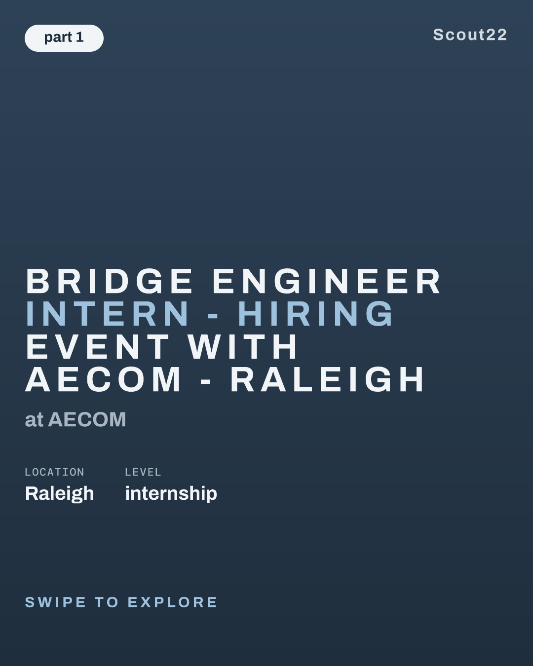 Bridge Engineer Intern - Hiring Event with AECOM - Raleigh at AECOM