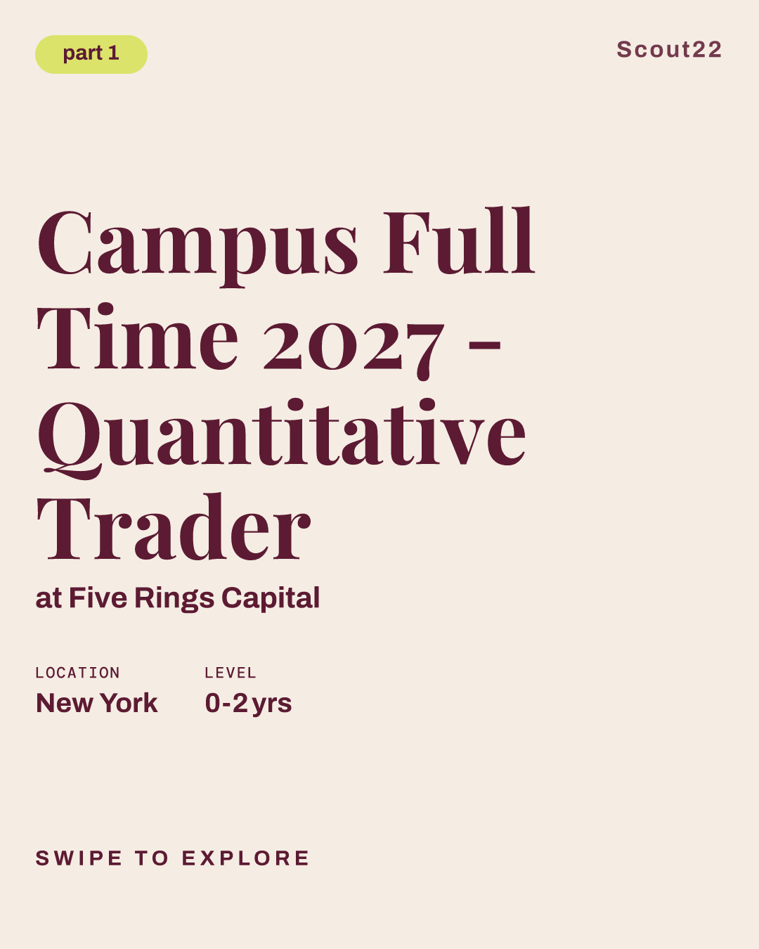 Campus Full Time 2027 - Quantitative Trader at Five Rings Capital