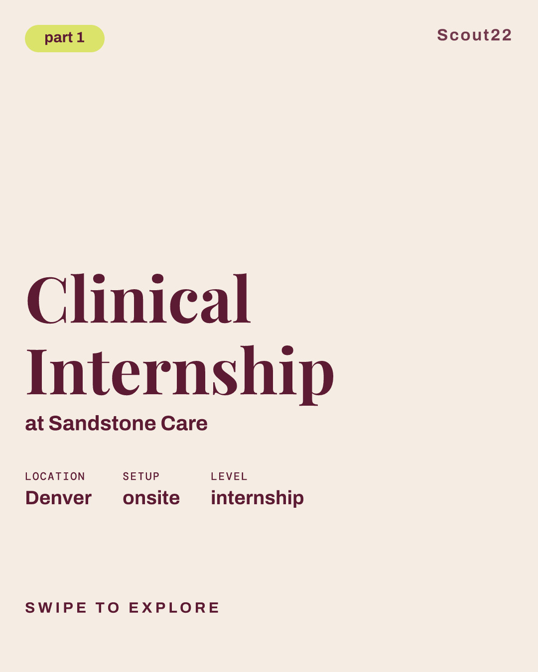 Clinical Internship at Sandstone Care