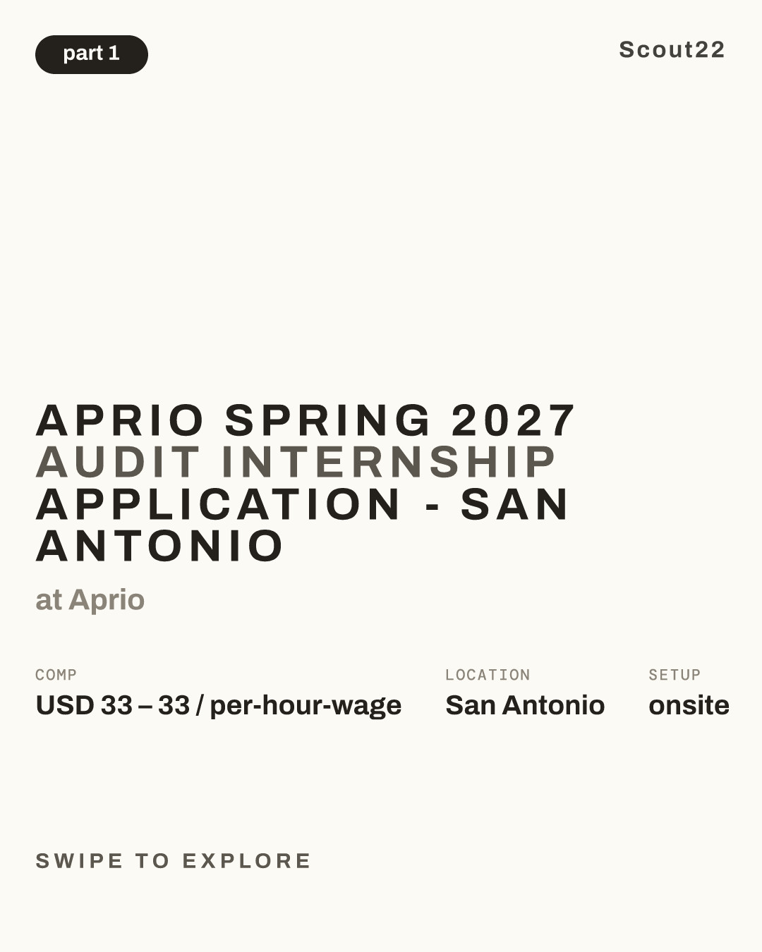 Aprio Spring 2027 Audit Internship Application - San Antonio at Aprio