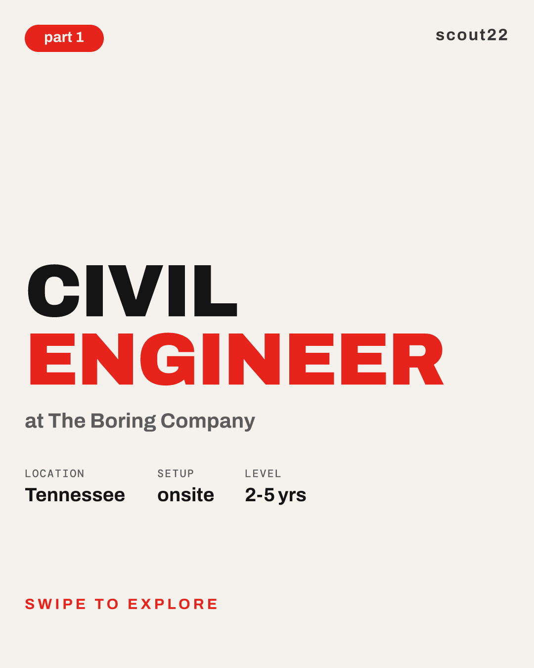 Civil Engineer at The Boring Company