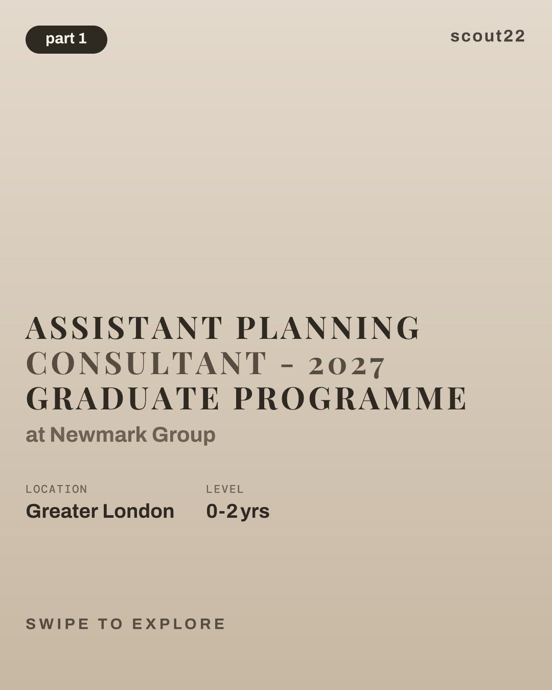 Assistant Planning Consultant - 2027 Graduate Programme at Newmark Group