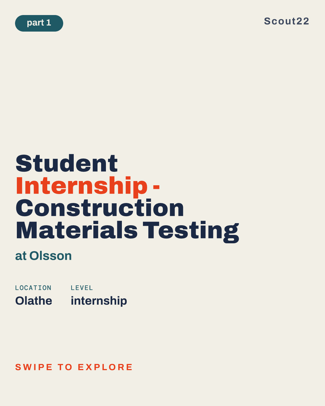 Student Internship - Construction Materials Testing at Olsson