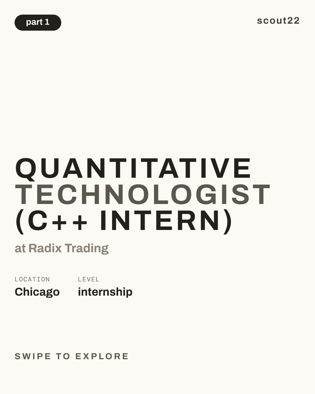 Quantitative Technologist (C++ Intern) at Radix Trading