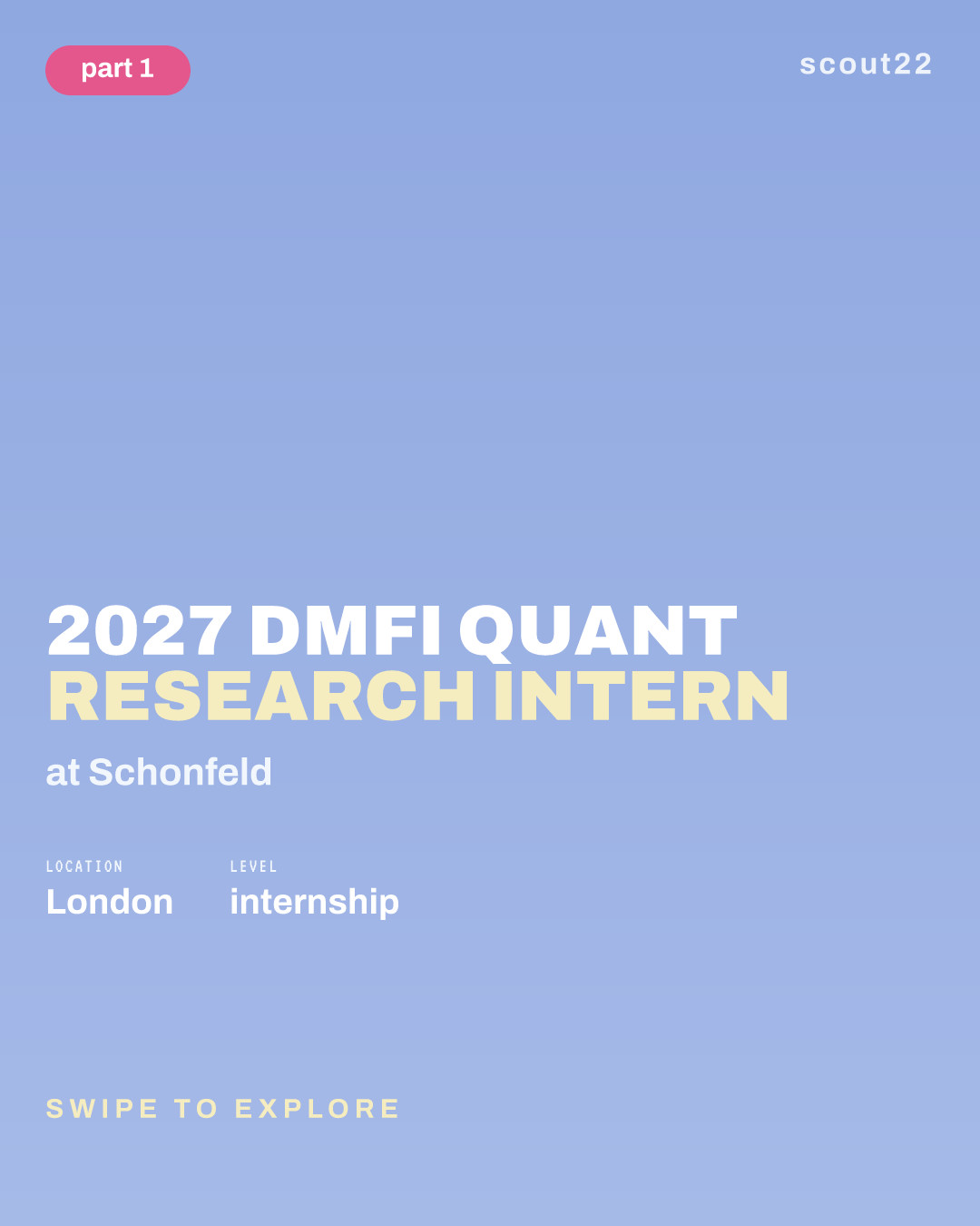 2027 DMFI Quant Research Intern at Schonfeld