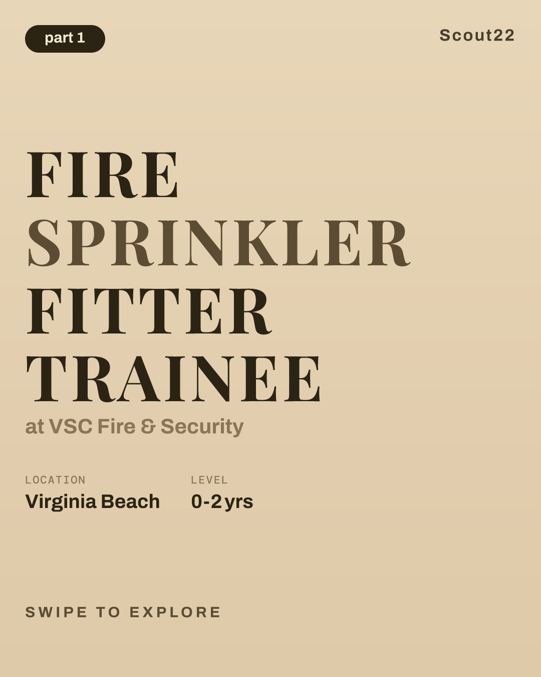 Fire Sprinkler Fitter Trainee at VSC Fire & Security