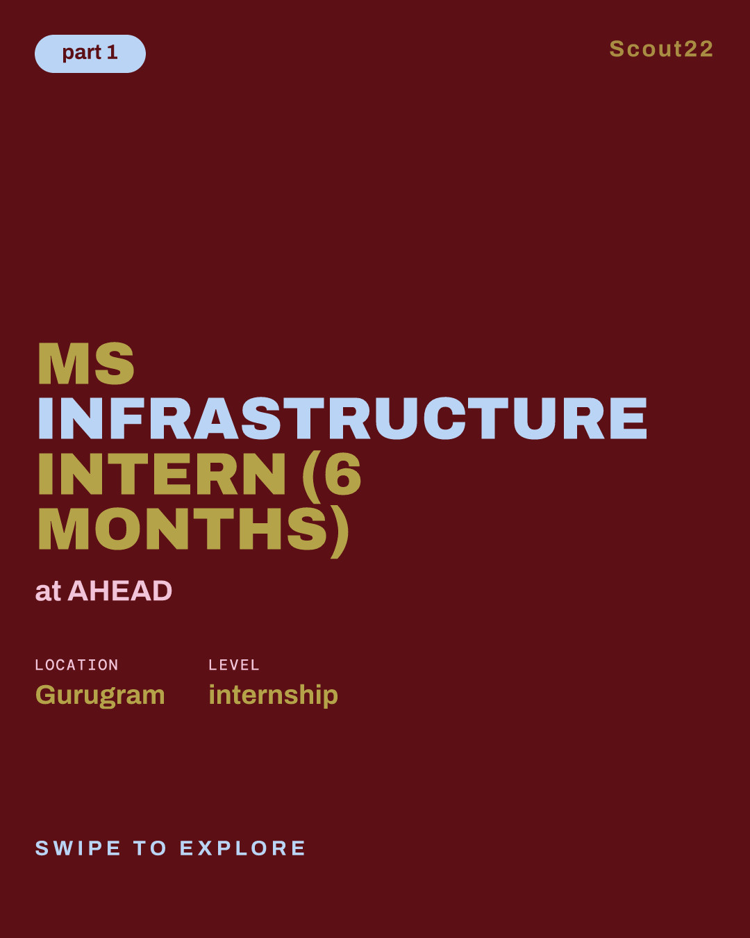 MS Infrastructure Intern (6 months) at AHEAD