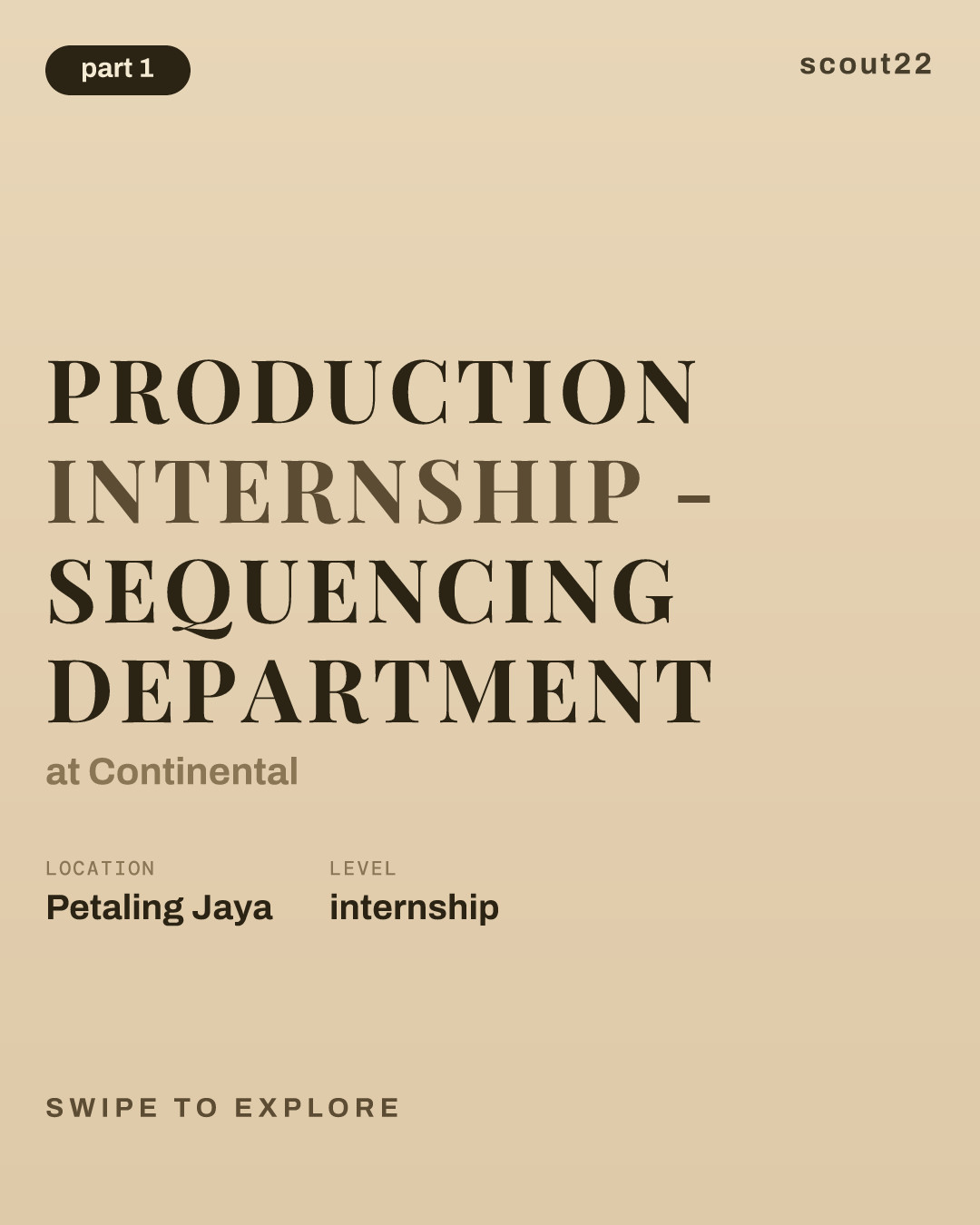 Production Internship - Sequencing Department at Continental