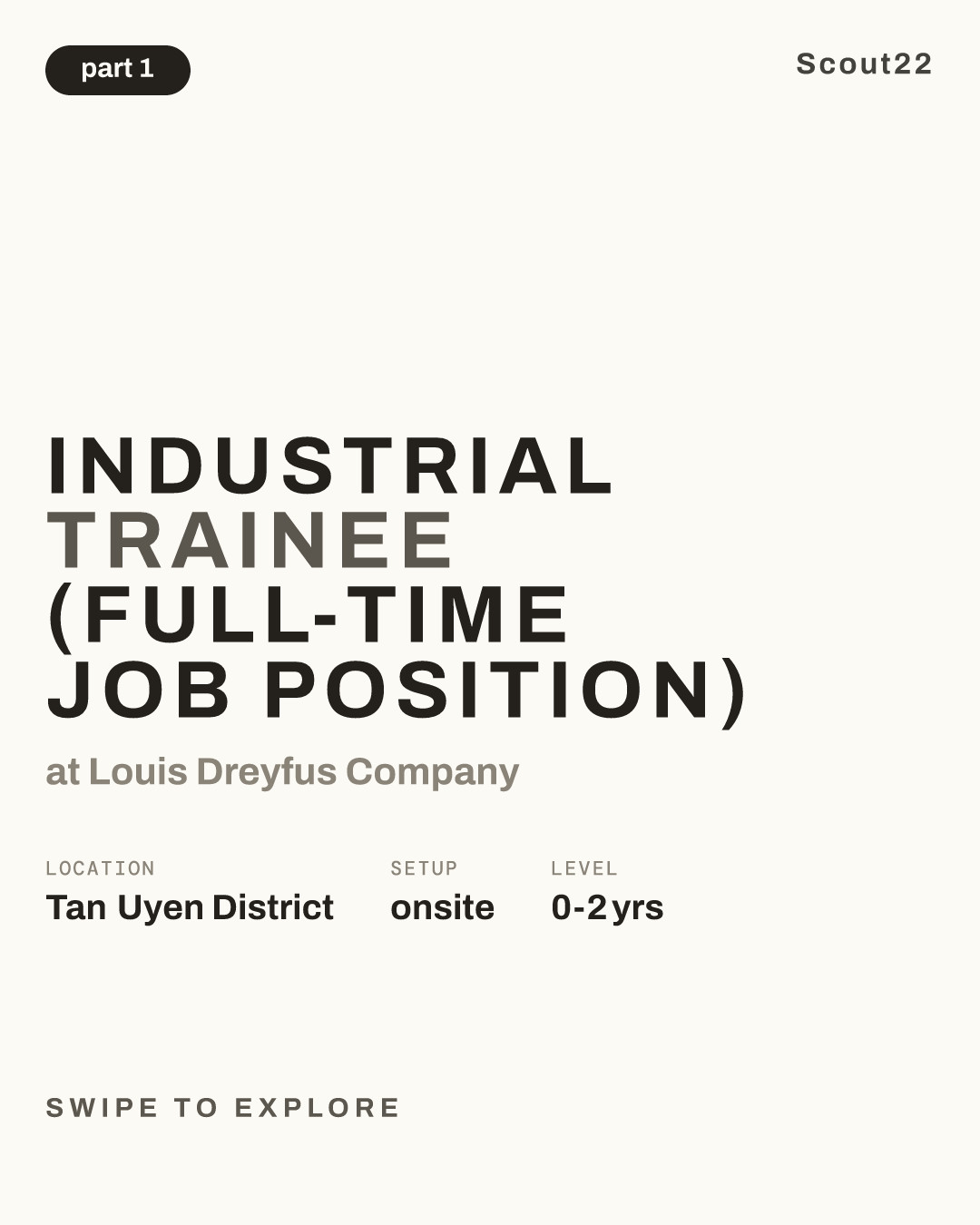 Industrial Trainee (Full-time job position) at Louis Dreyfus Company