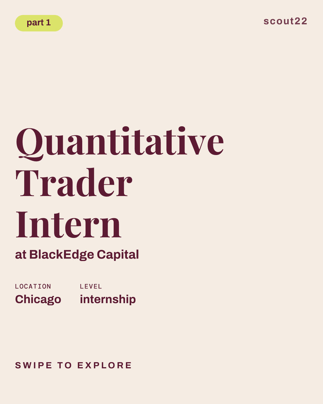 Quantitative Trader Intern at BlackEdge Capital