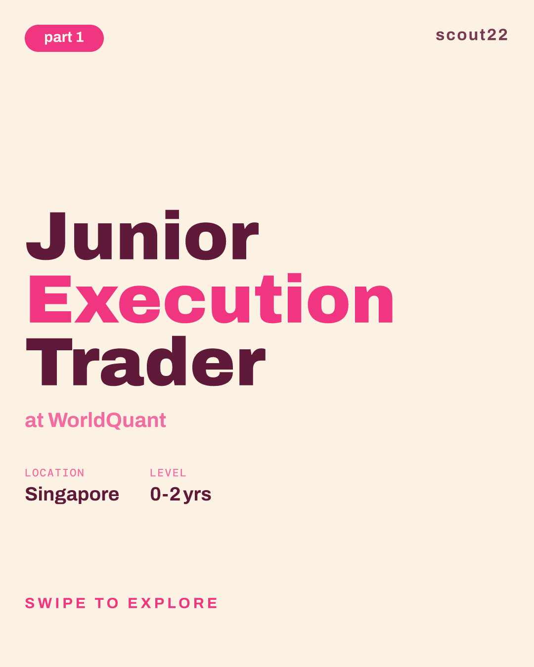 Junior Execution Trader at WorldQuant