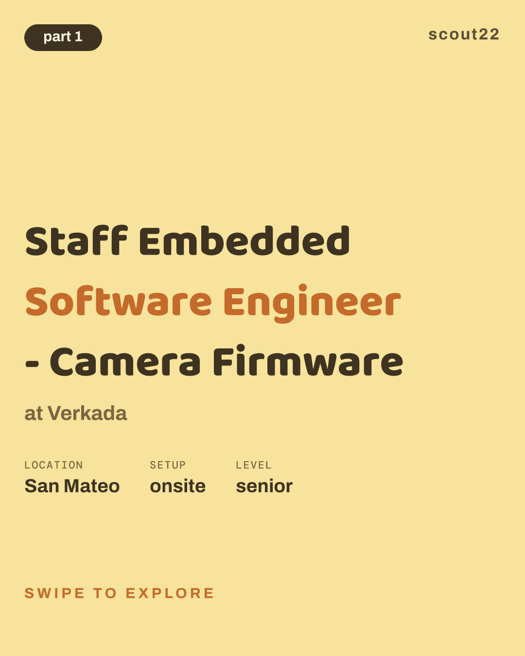 Staff Embedded Software Engineer - Camera Firmware at Verkada