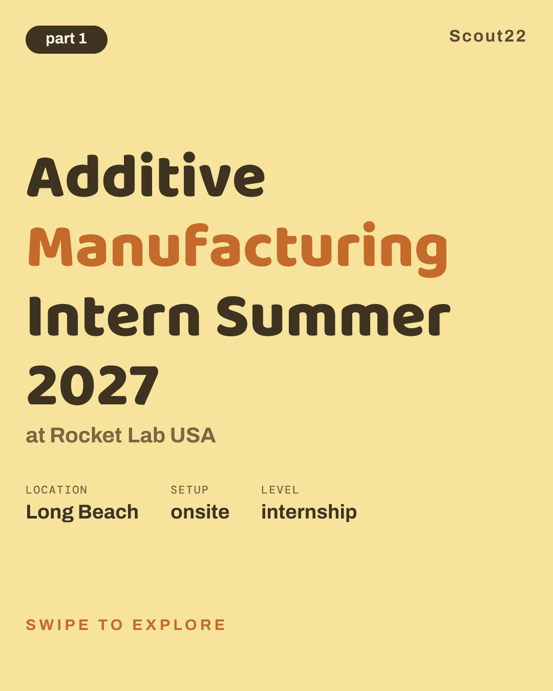 Additive Manufacturing Intern Summer 2027 at Rocket Lab USA