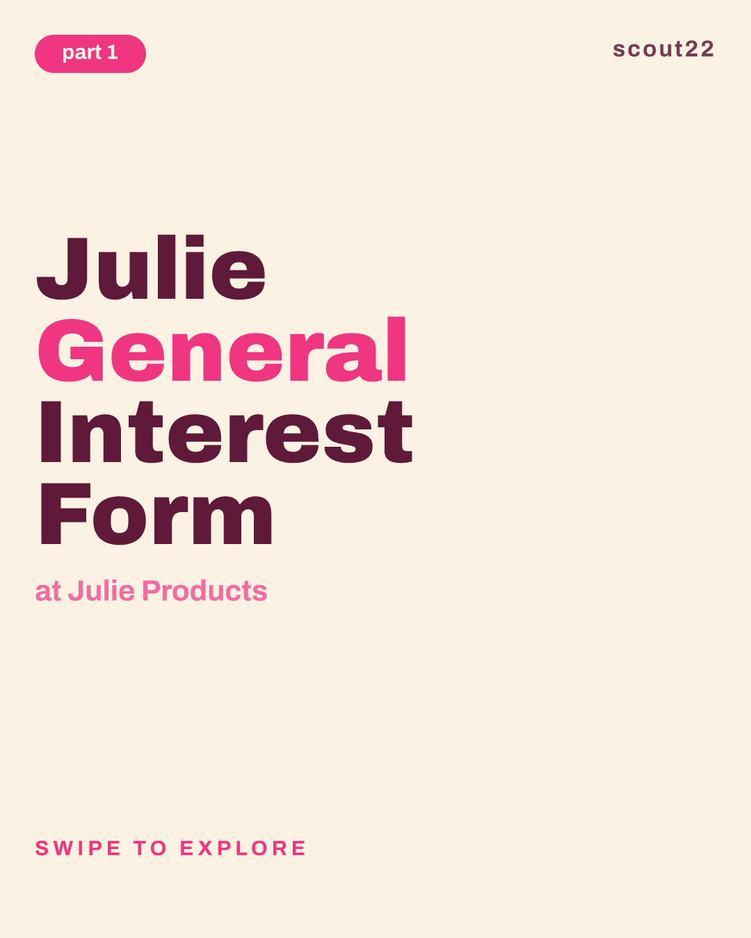 Julie General Interest Form at Julie Products