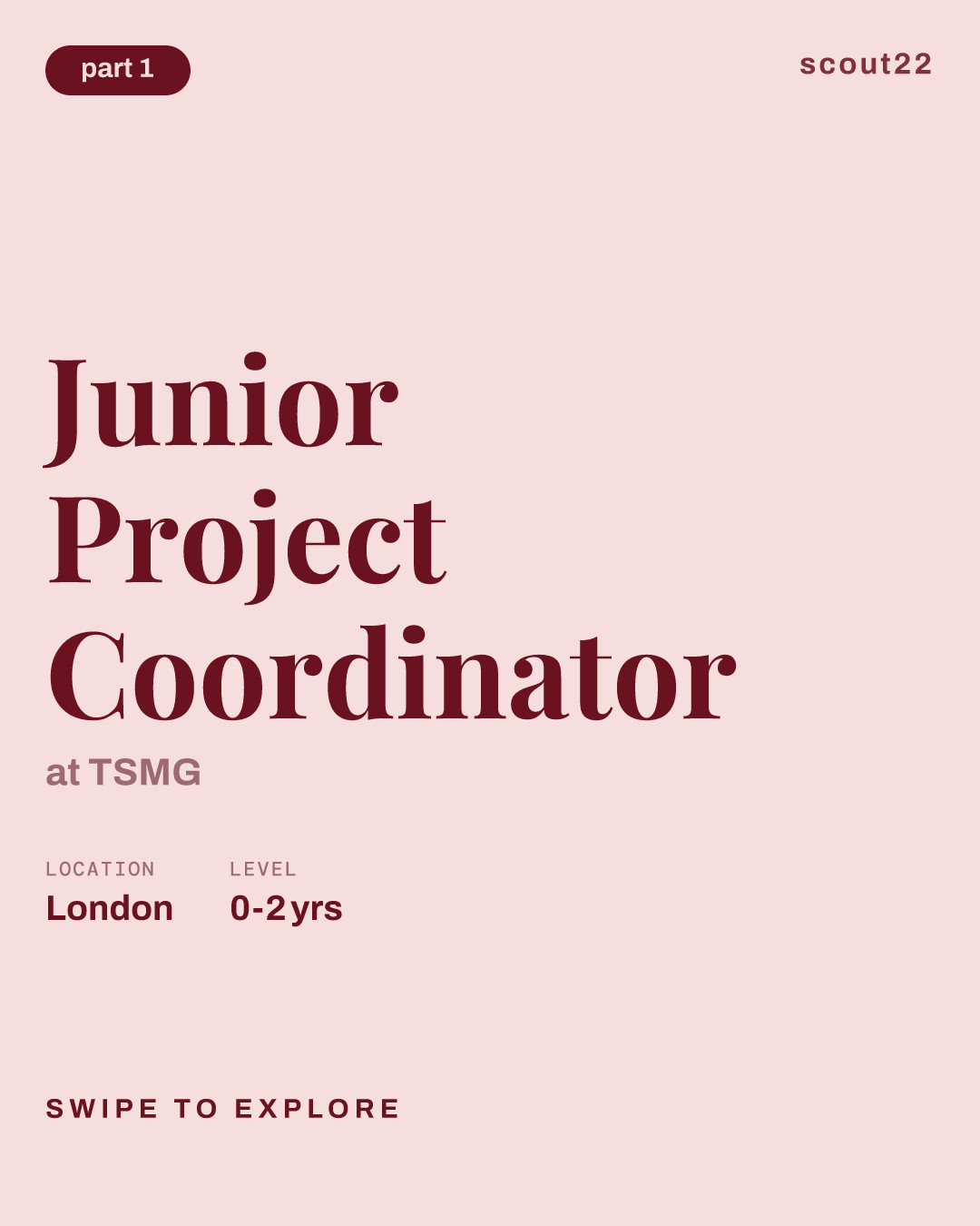 Junior Project Coordinator at TSMG