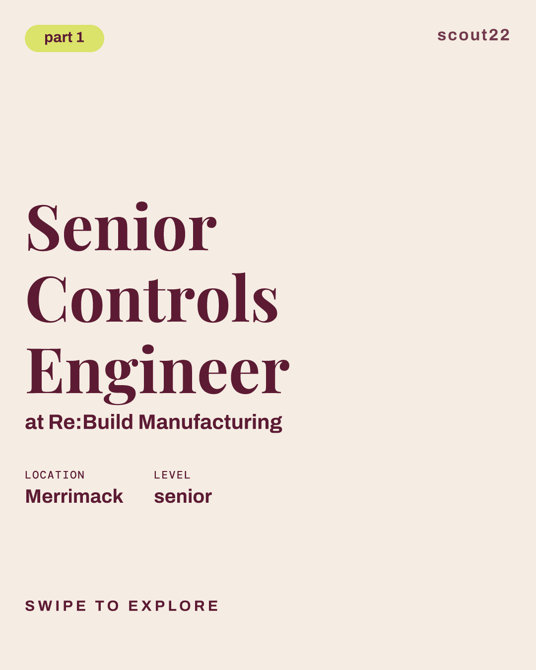Senior Controls Engineer at Re:Build Manufacturing