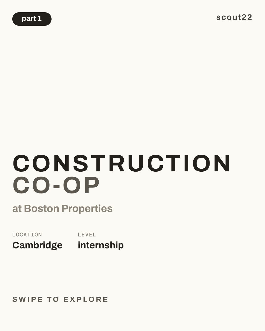 Construction Co-Op at Boston Properties