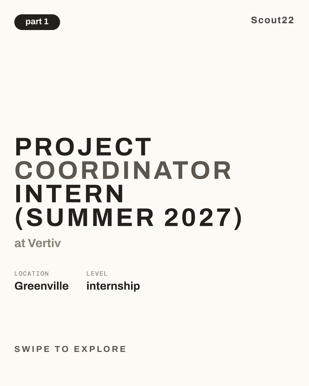 Project Coordinator Intern (Summer 2027) at Vertiv
