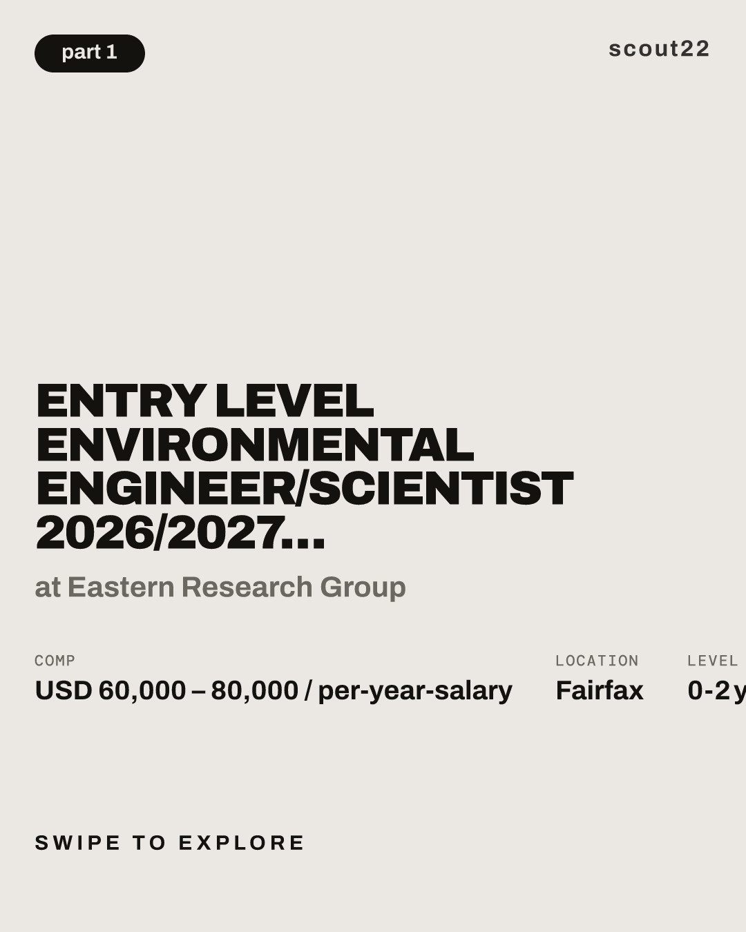 Entry Level Environmental Engineer/Scientist 2026/2027 Career Fair at Eastern Research Group