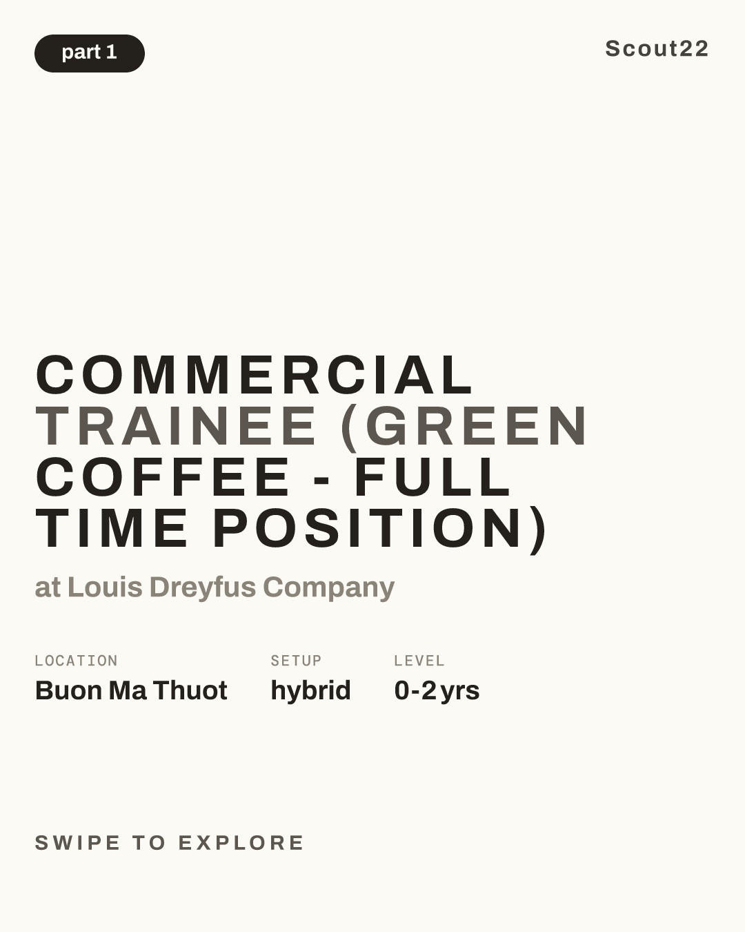 Commercial Trainee (Green Coffee - Full time position) at Louis Dreyfus Company
