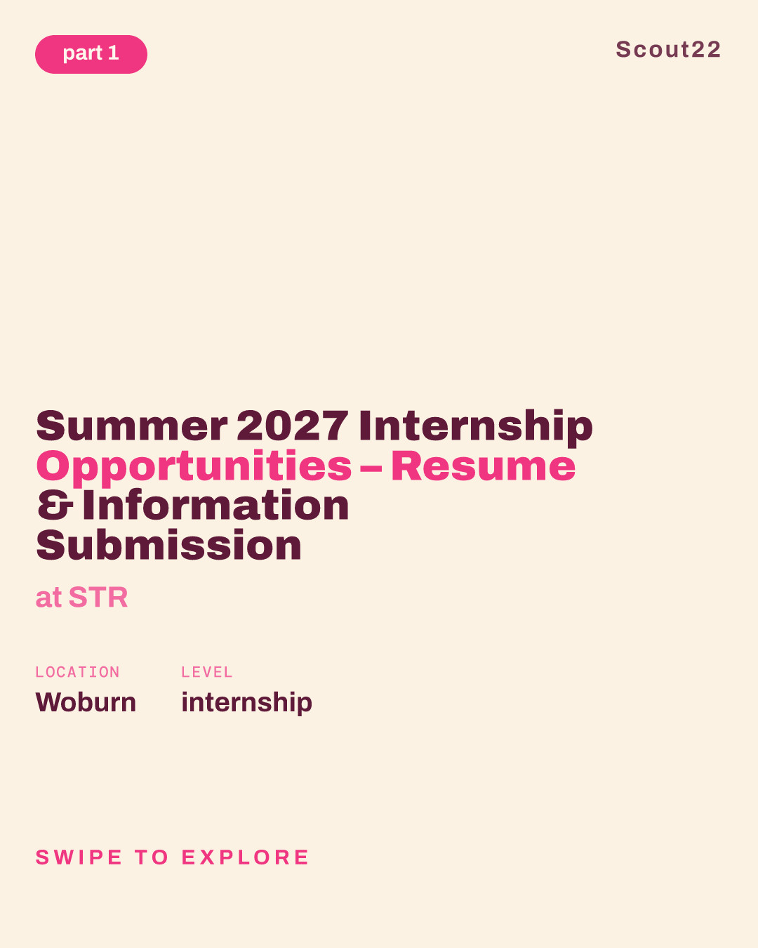 Summer 2027 Internship Opportunities – Resume & Information Submission at STR