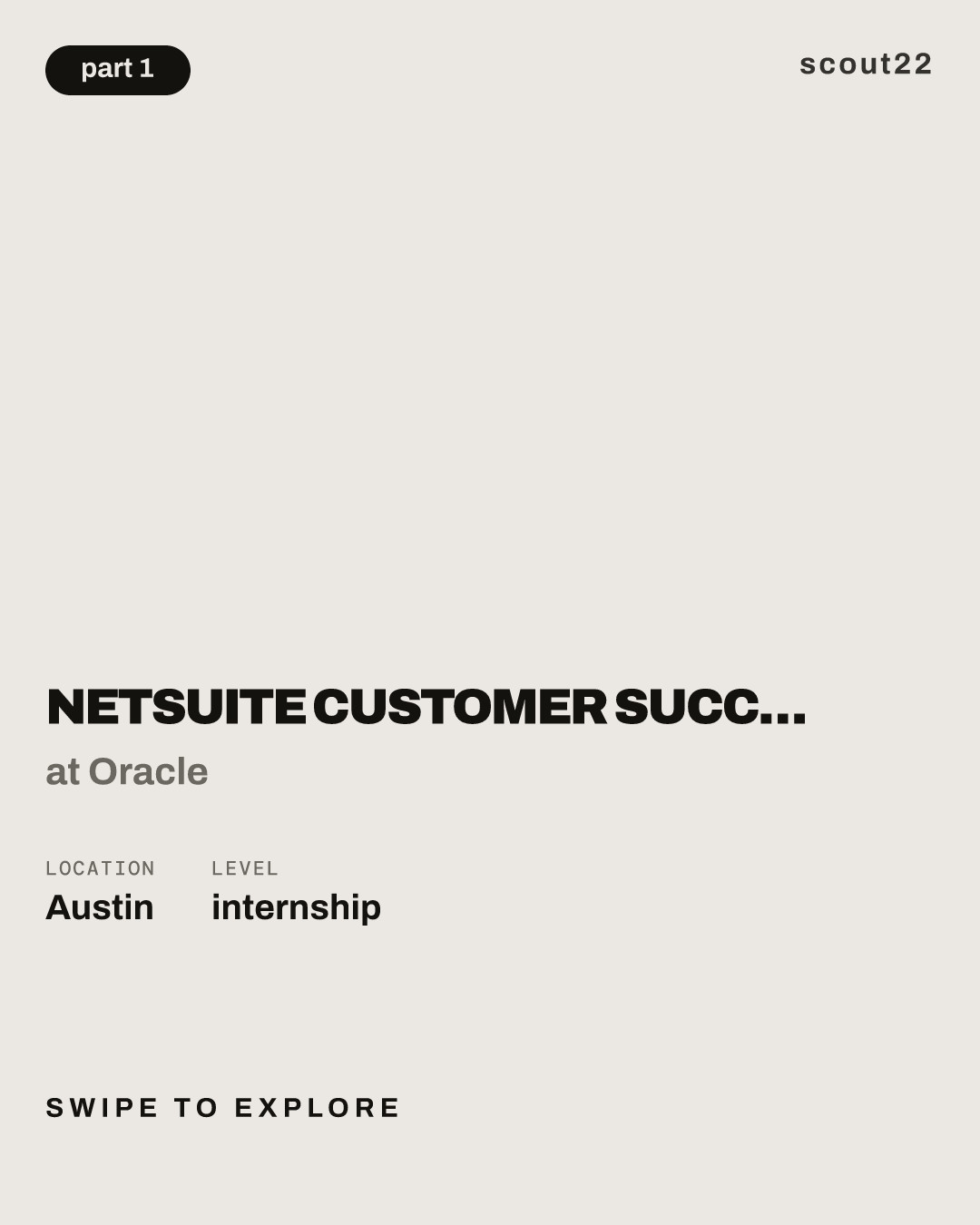 NetSuite Customer Success Special Projects Intern - OVIP at Oracle