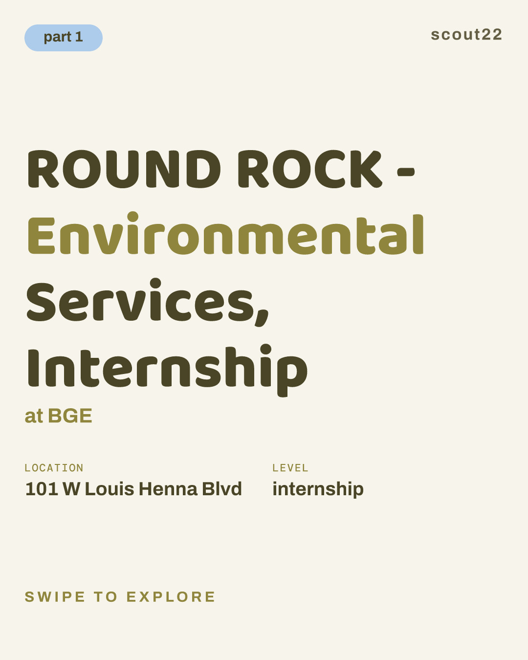 ROUND ROCK - Environmental Services, Internship at BGE