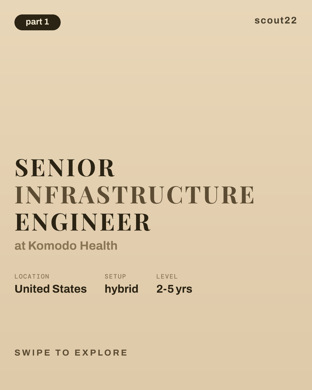 Senior Infrastructure Engineer at Komodo Health