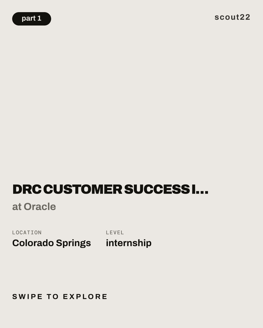 DRC Customer Success Intern - OVIP at Oracle