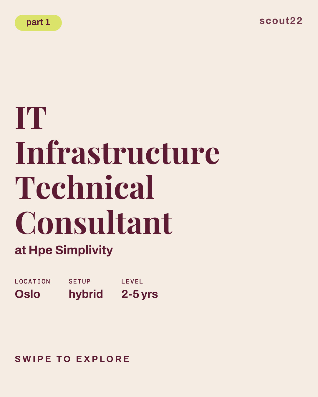 IT Infrastructure Technical Consultant at Hpe Simplivity