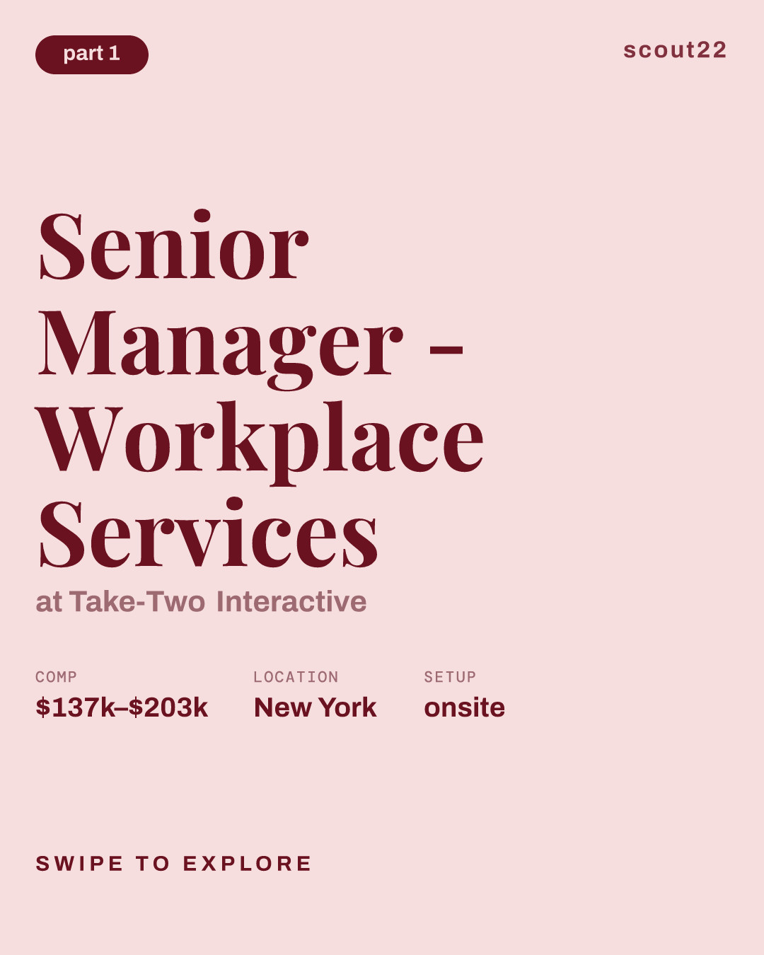 Senior Manager - Workplace Services at Take-Two Interactive