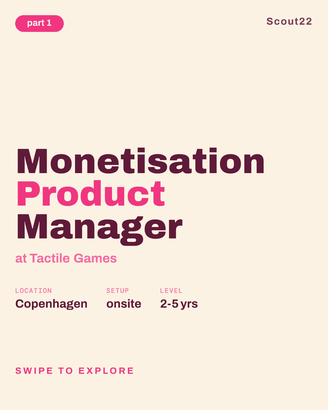 Monetisation Product Manager at Tactile Games