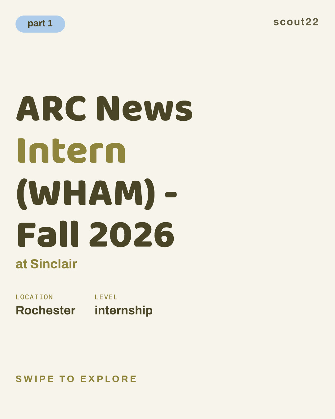 ARC News Intern (WHAM) - Fall 2026 at Sinclair