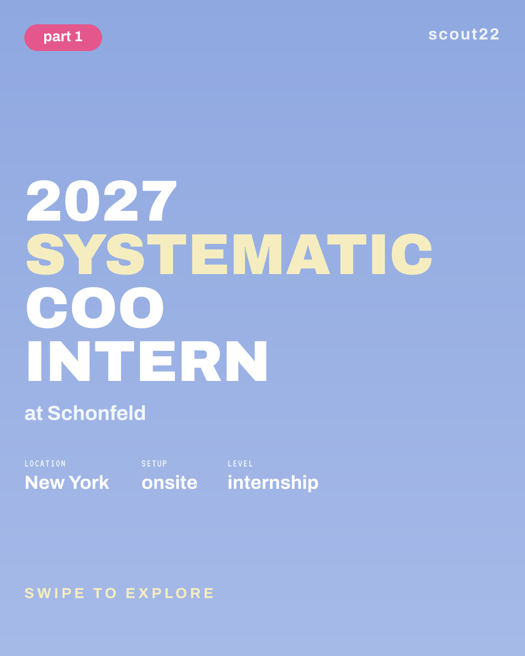 2027 Systematic COO Intern at Schonfeld