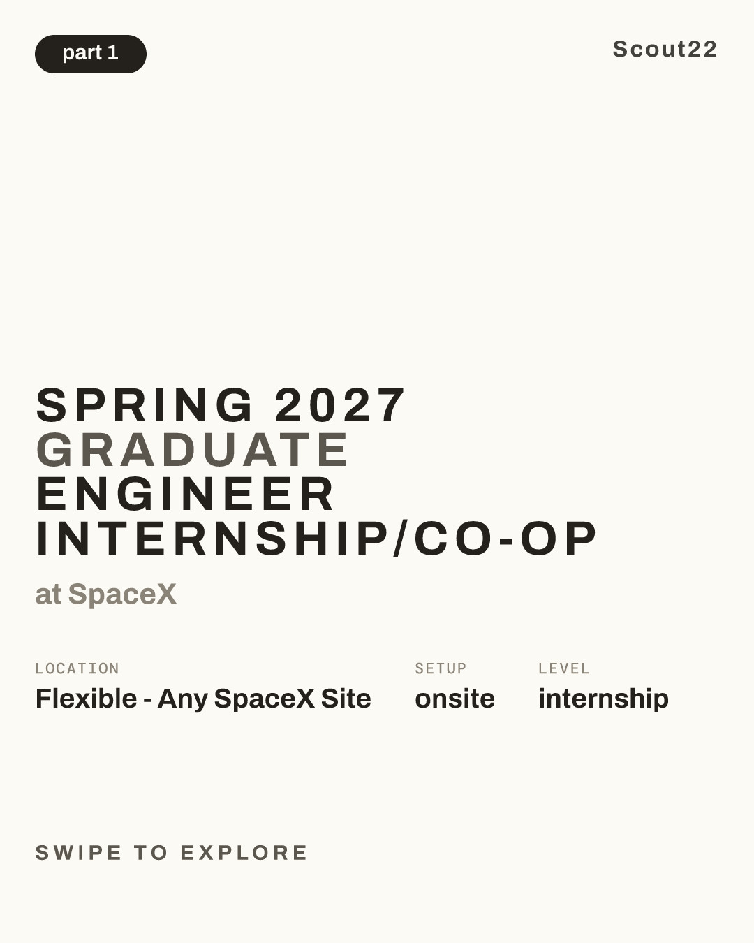 Spring 2027 Graduate Engineer Internship/Co-op at SpaceX