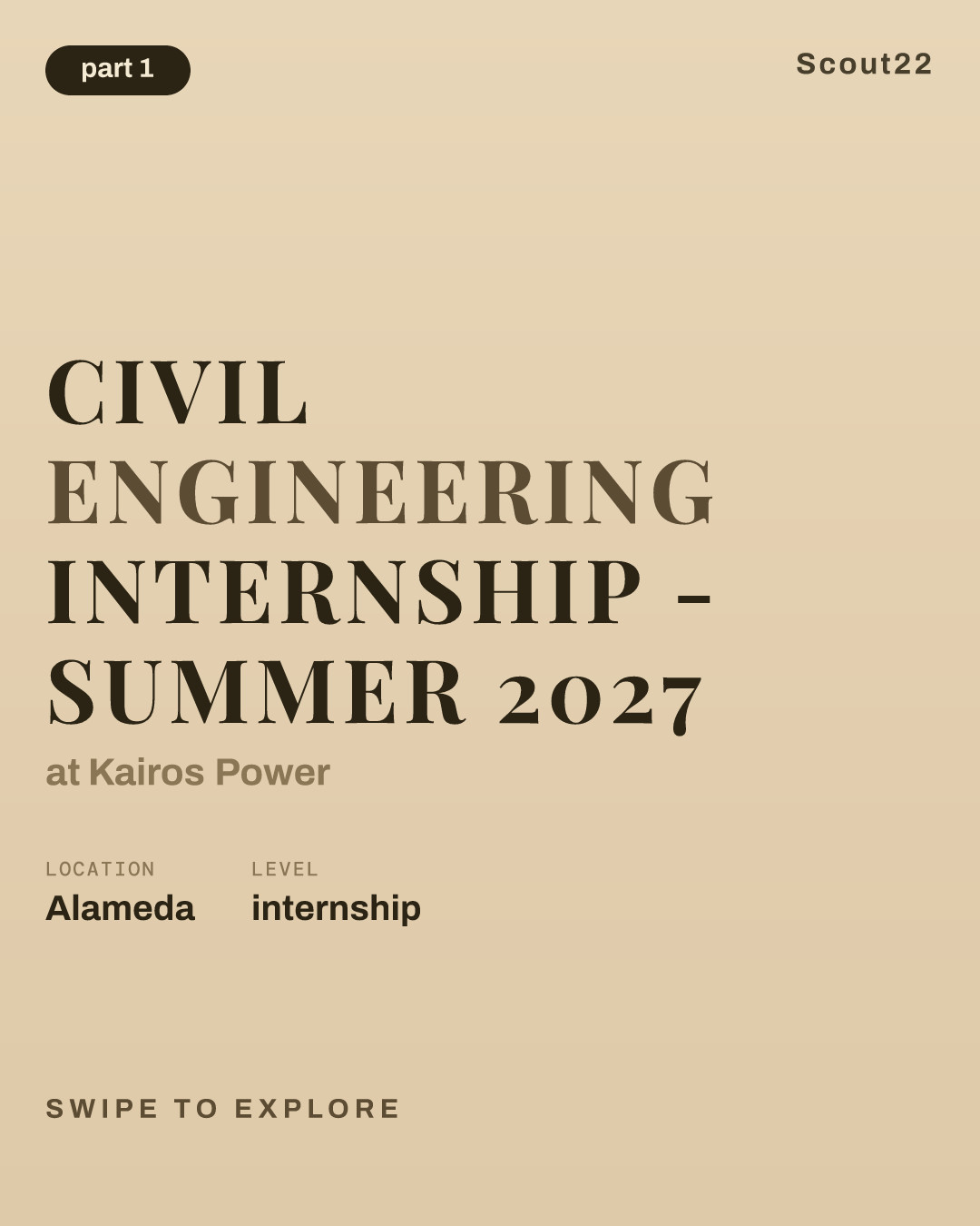 Civil Engineering Internship - Summer 2027 at Kairos Power