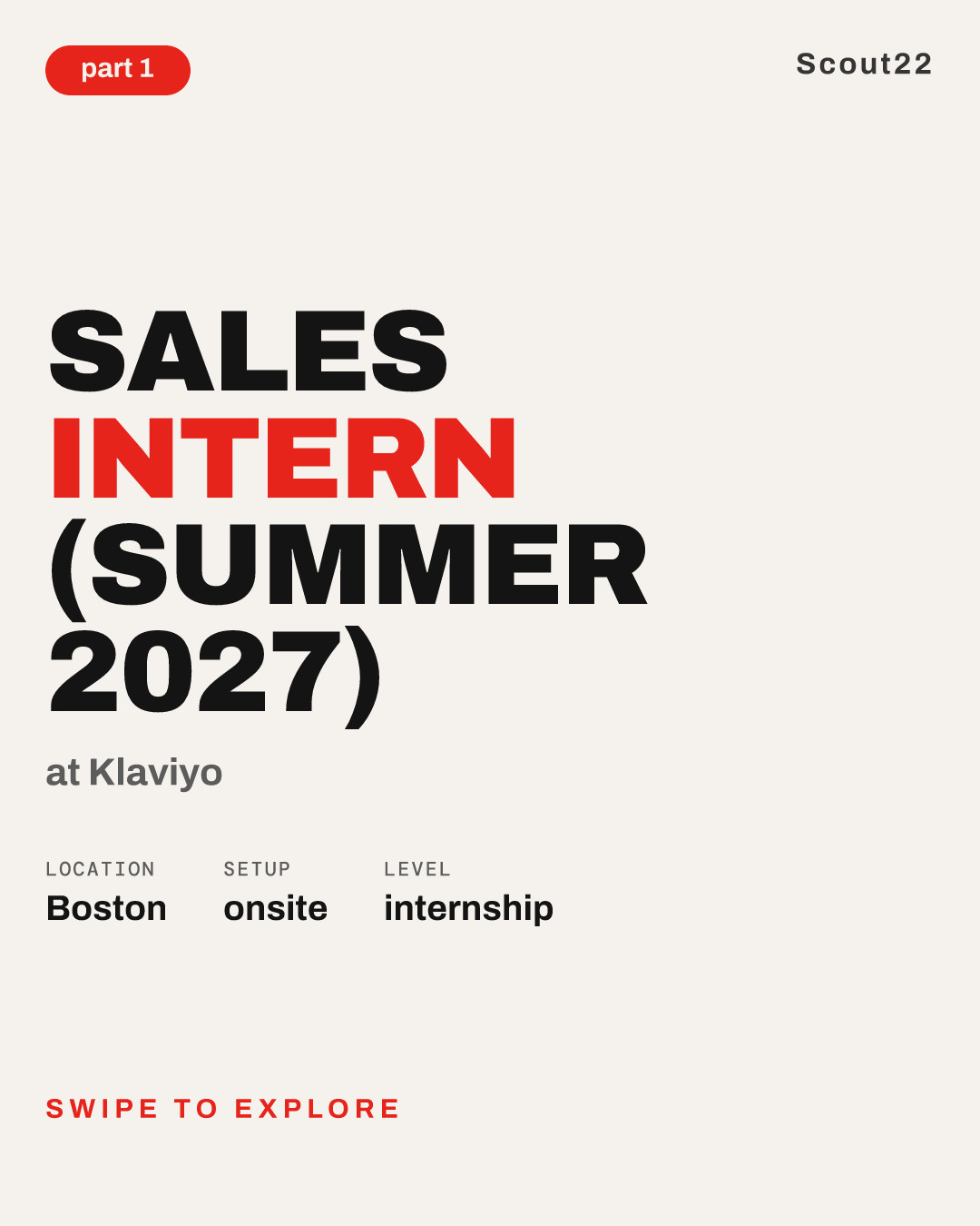 Sales Intern (Summer 2027) at Klaviyo