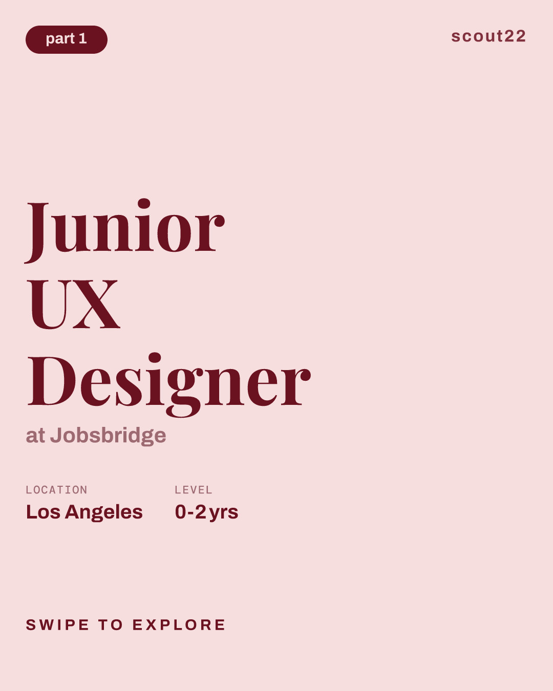 Junior UX Designer at Jobsbridge