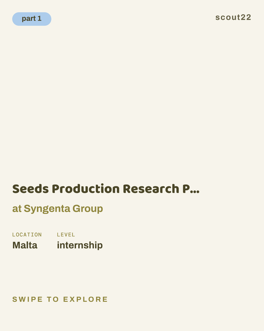 Seeds Production Research Parent Characterization Intern at Syngenta Group